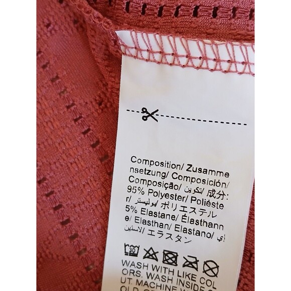 SHEIN Curve Women's  Size 3XL Eyelet Blouse Pink Round Neck Short Petal Sleeve - Picture 14 of 14